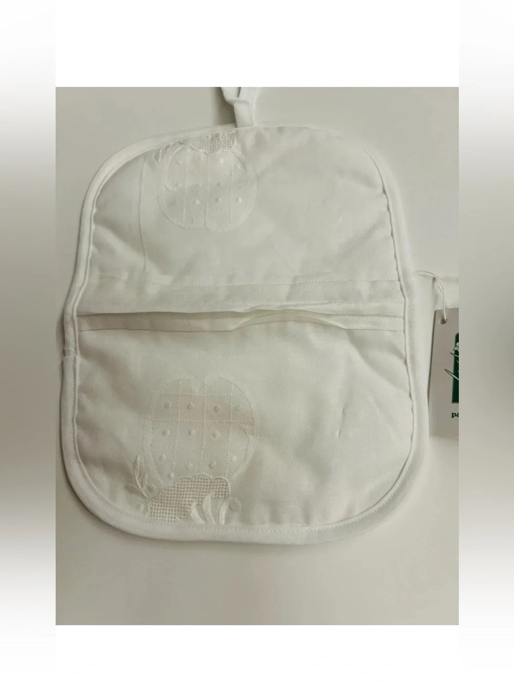 New Paperwhite Lace Jewelry Case Hand Embroidered 2 Zip Inside Compartment